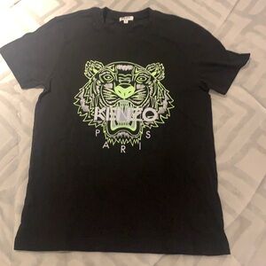 Kenzo authentic tiger black short sleeves blouse top